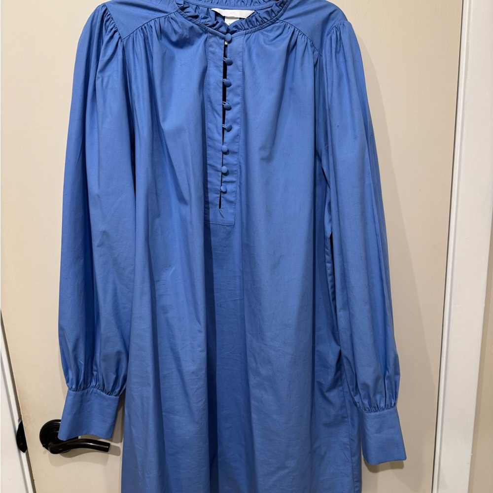 H&M Sky Blue Ruffled Blouse